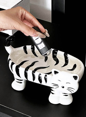 可爱猫咪摆件收纳盒装饰品