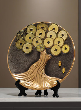 新中式金钱树摆件开业礼物