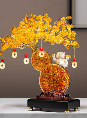 新中式福猫摆件葫芦工艺品