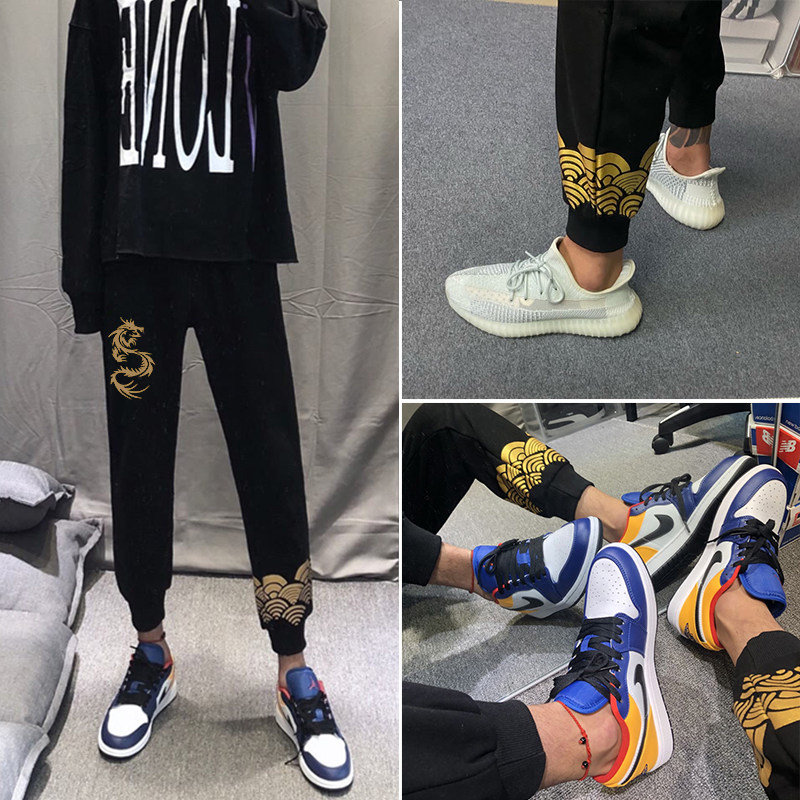 秋冬季九分休闲裤男韩版潮流修身束脚长裤子精神小伙小脚运动卫裤