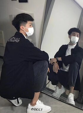 烫钻牛仔外套男潮牌夹克男女同款