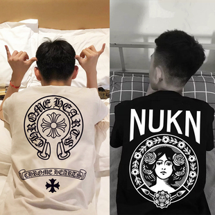 网红同款纯棉短袖t恤男社会精神小伙帅气潮流半袖学生体恤打底衫