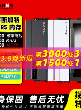 阿斯加特DDR5内存条32G 64G 6000 6800 8000 C28女武神2代吹雪RGB