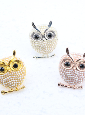 button cover跨境猫头鹰衬衫扣手工珍珠纽扣盖子袖扣乌龟扣夹配件