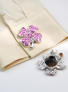 button cover 衬衫扣亮金属胸针扣四叶草水钻袖扣乌龟扣套扣夹扣