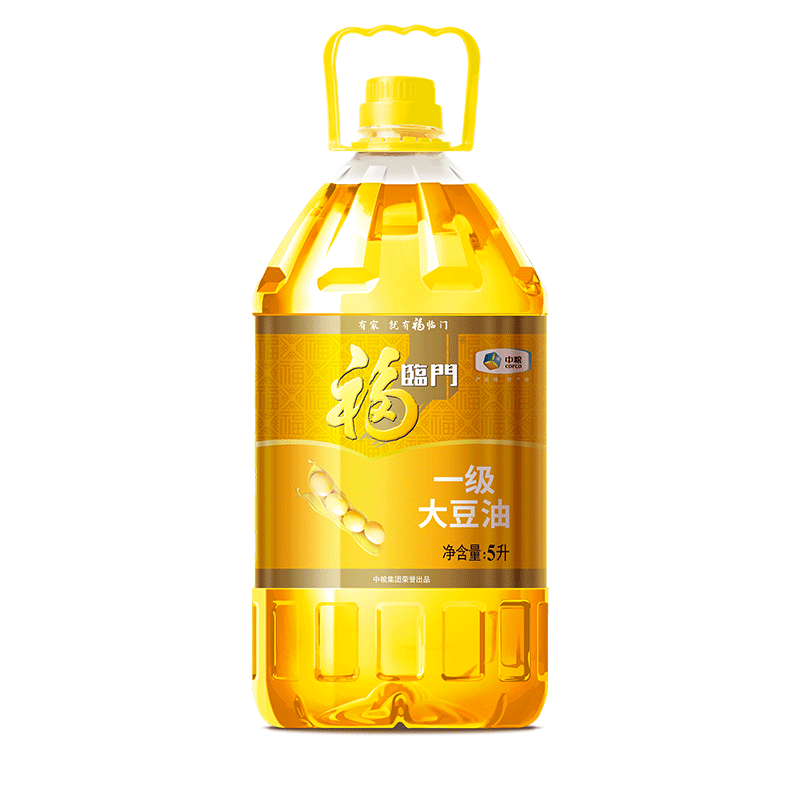 福临门一级大豆油5L/桶家用食堂商用色拉油食用油植物油中粮出品