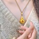 黄金色葫芦转心瓶吊坠项链毛衣链女轻奢锁骨链项链简约沙金简约款