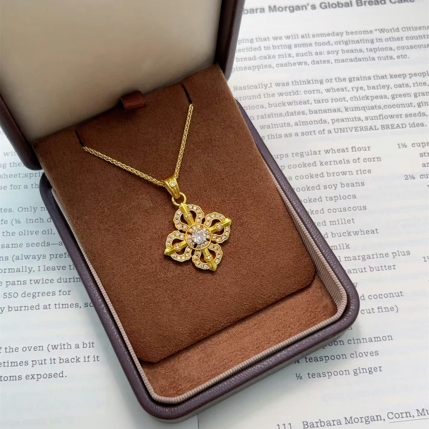 金店同款沙金仿真金十字金刚杵吊坠女款轻奢高级感项链送女友礼物