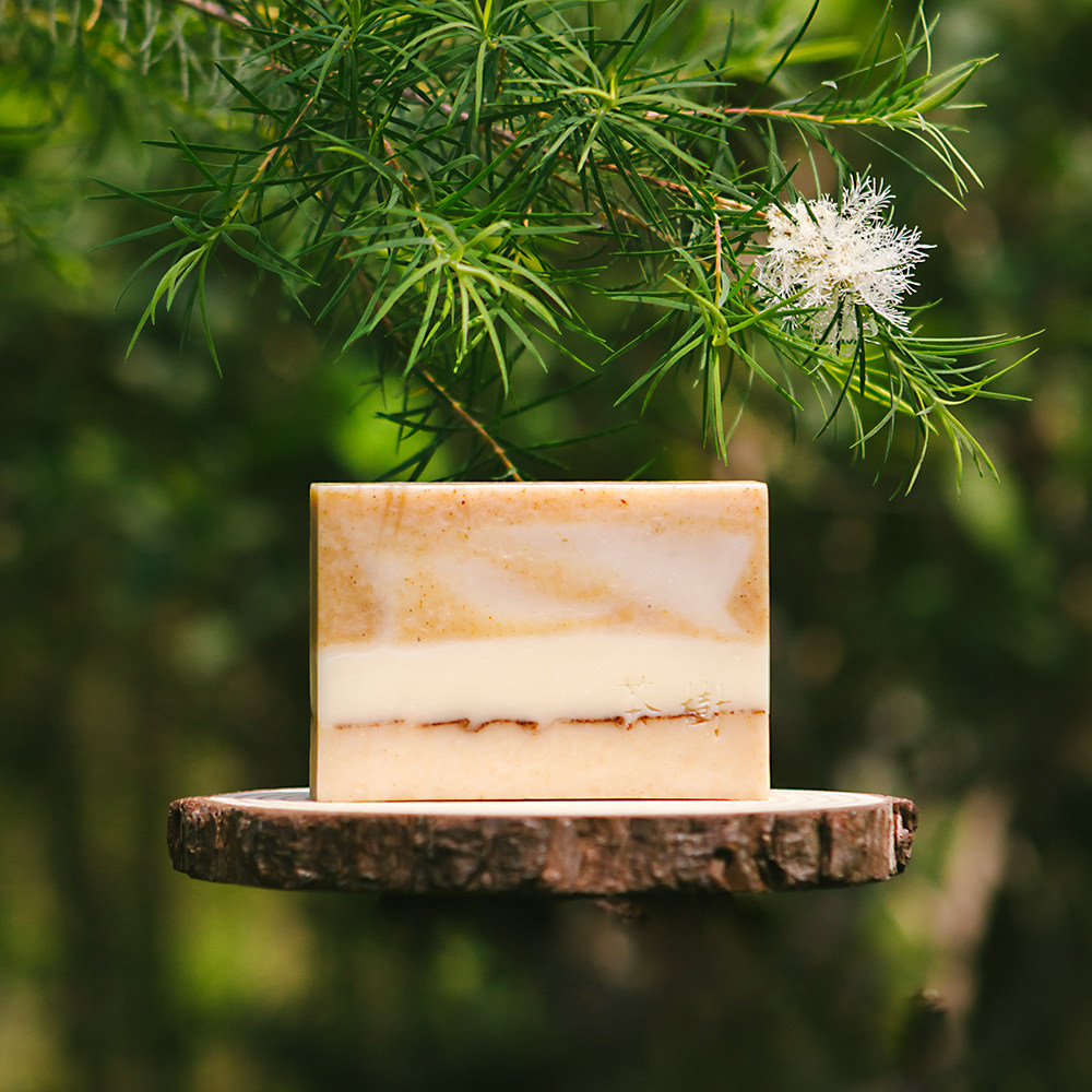 原水味茶树手工精油皂植物天然痘痘肌洗脸 保湿洁面皂80g