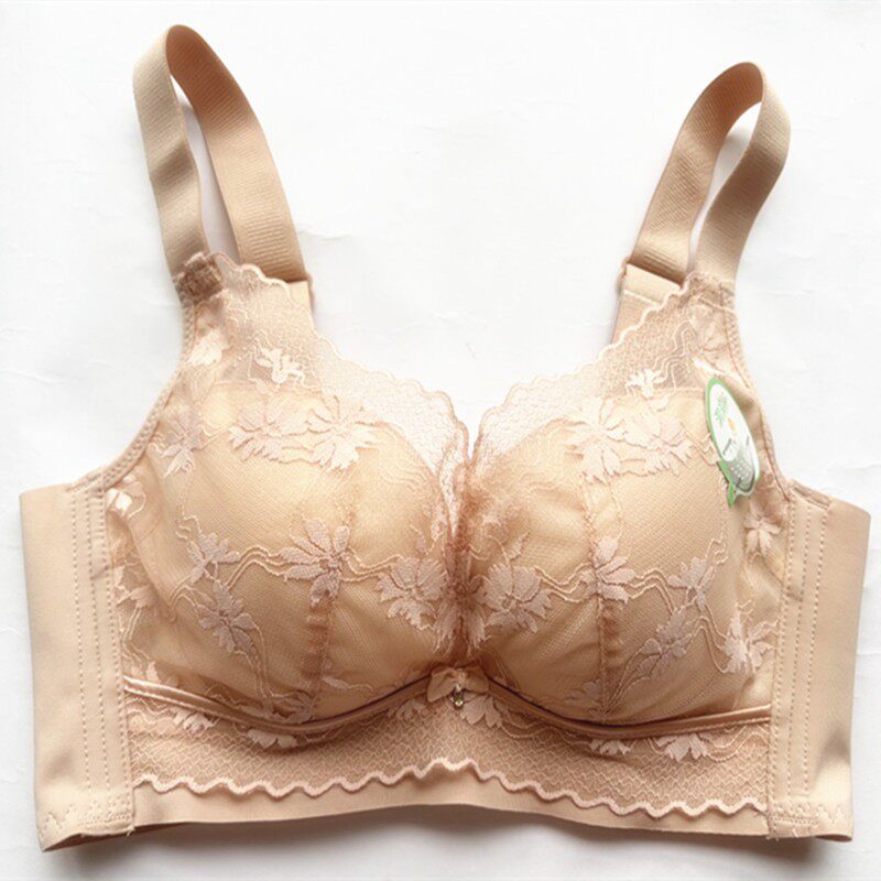 蕾丝薄款舒适透气无钢圈文胸罩聚拢调整型收副乳防下崔女士内衣33