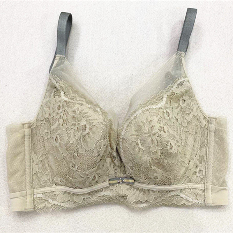 品牌蕾丝薄款舒适记忆软钢圈文胸罩聚拢调整型收副上托女内衣2019