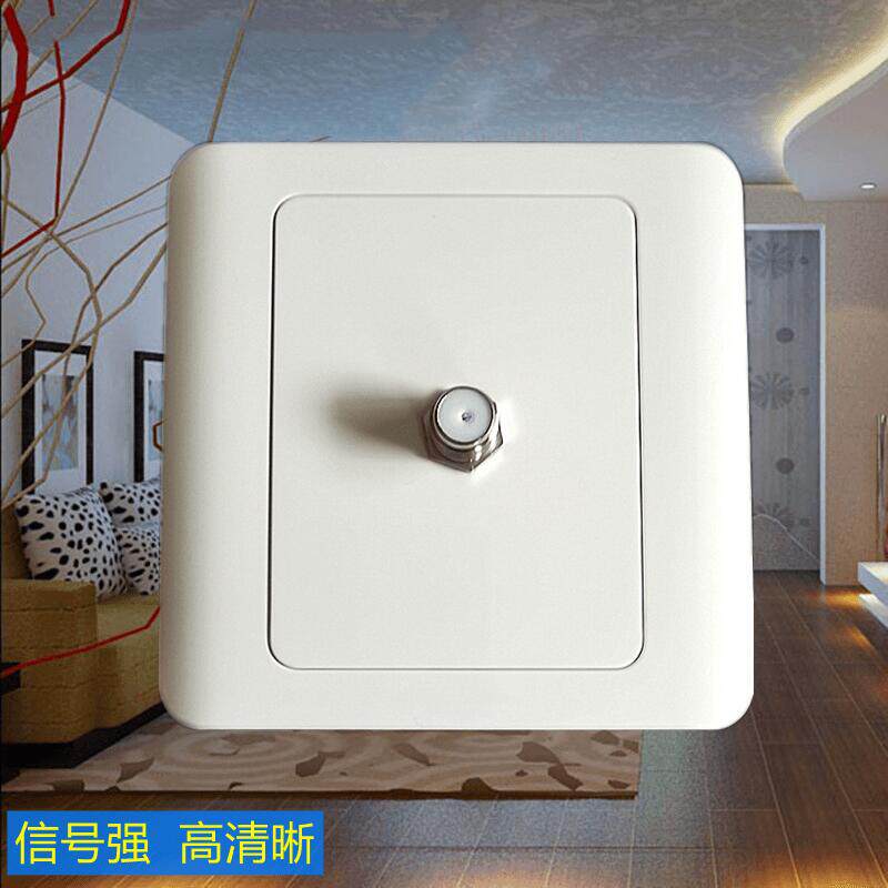 86有线电视F头插座面板f英制接头接口闭路广电TV连接线机顶盒终端