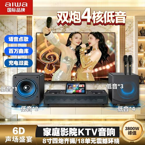 爱华WA222/777家庭影院KTV电视音响点歌机 K歌低音炮环绕音箱
