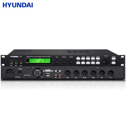 现代X5前级数字音频效果处理器 按压式防啸叫均衡音频混响效果器