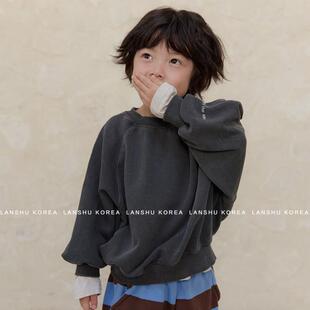 【Navi】26春款中大童做旧慵懒随性插肩袖卫衣