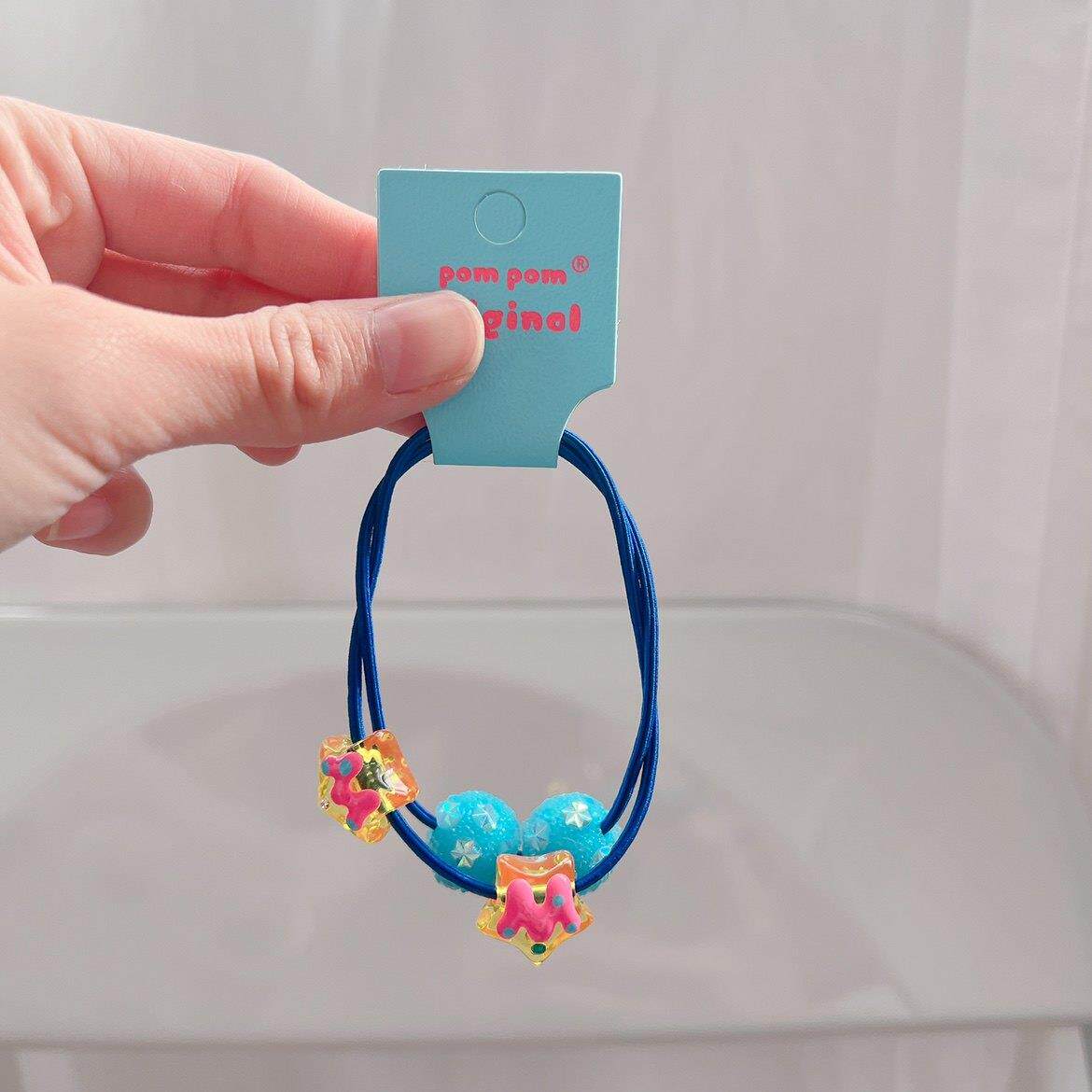 哦哦乐韩国童装韩国original pom pom春款发饰星星球球珠珠女孩皮