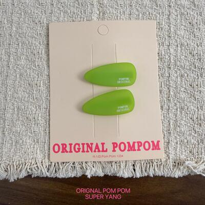 韩国original pom pom2026春夏发饰简约水滴鸭嘴夹发夹掰掰夹