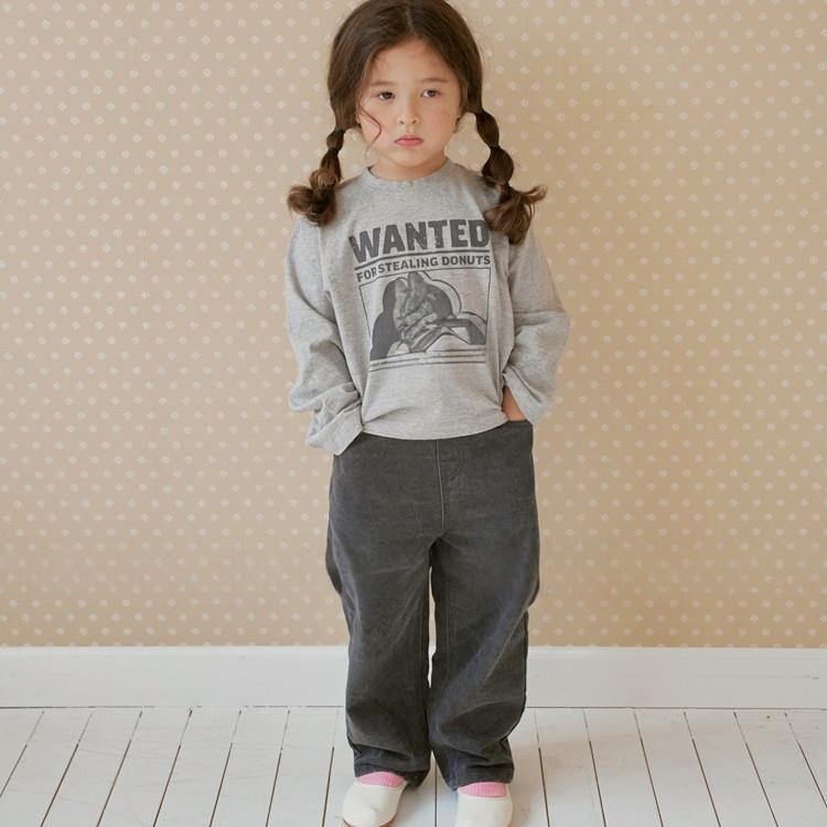 哦哦乐韩国童装 Bananaj26春款男童女童美式卡通字母印花T恤