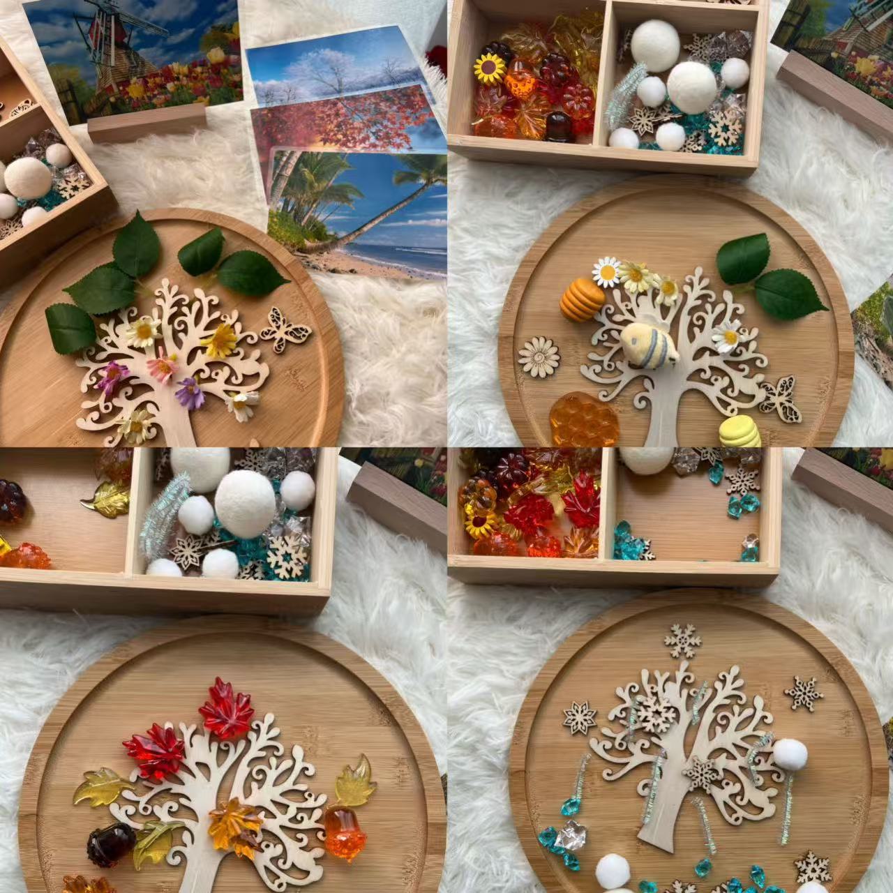 春夏秋冬主题开放性材料套装