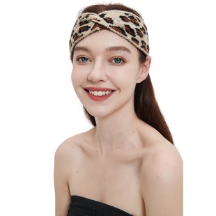 2025 New Women Casual Headband Bow Leopard Print Hair Band