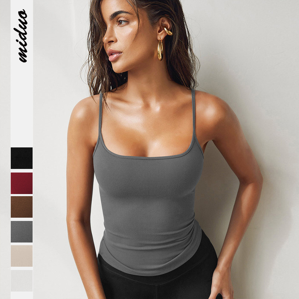 Basic Color Knitted Camisole Base Women Inner Slim-fit Vest