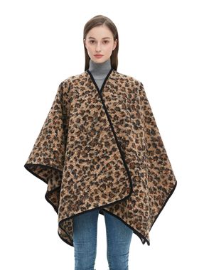 2025 New Female Leopard Print Scarf Thickened Leopard Shawl