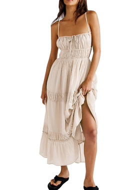 Women's Temperament Sling Sexy Hollow Long Dress Backless