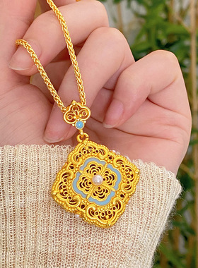 金店同款宋韵系列四合如意项链百搭轻奢高档送礼设计感女款首饰