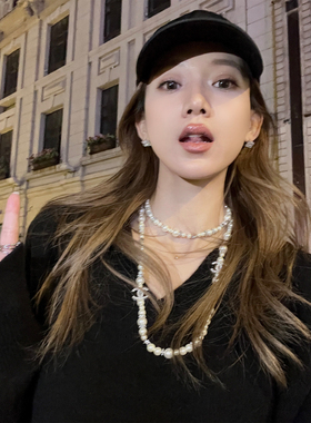 SHARLENE_2023新配饰_高级感简约百搭满钻小香风胸针项链耳钉戒指