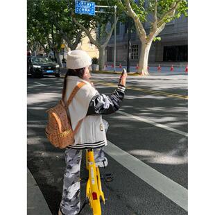 美式覆古重磅刺绣棒球服外套女秋冬季爆款翻领刺绣情侣款立领夹克