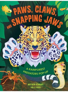 现货 英文原版 雨林掠食者 立体书 马修莱因哈特立体书工作室 Paws Claws and Snapping Jaws Pop Up Book