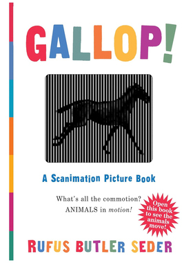 预售 英文原版 Gallop!: A Scanimation Picture Book 马步 动画效果翻翻书 神奇动画书 光与影视觉 光栅绘本