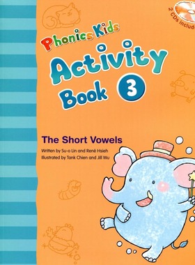 现货 英文原版 Phonics Kids Activity Book 3 (BK+2CD) 新发音小子3:活动练习本