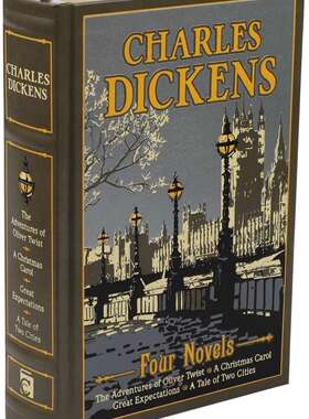 现货【外图英文进口】 4合1英文原版 雾都孤儿 双城记 圣诞颂歌 远大前程Charles Dickens: Four Novels 查尔斯·狄更斯 刷金精装
