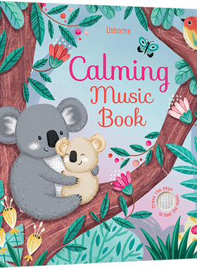 预售 英文原版 Calming Music Book 婴儿哄睡音乐书 纸板发音书 儿童互动探索触摸感知洞洞书 幼儿艺术启蒙英语绘本