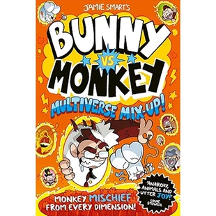 预售 英文原版 兔子大战猴子：多元宇宙混乱！ Bunny vs Monkey: Multiverse Mix-up! / Jamie Smart 6岁+英文儿童漫画故事进口书