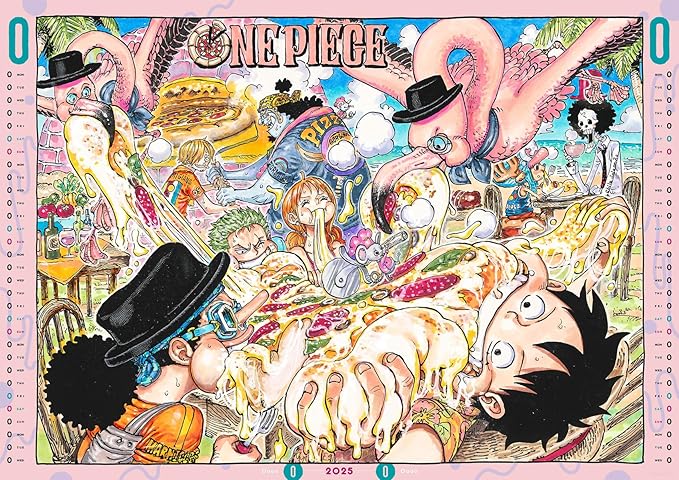 现货 日文原版 海贼王挂历 『ONE PIECE』コミックカレンダー(大判)2025 月历 航海王 漫画日历 尾田荣一郎 集英社