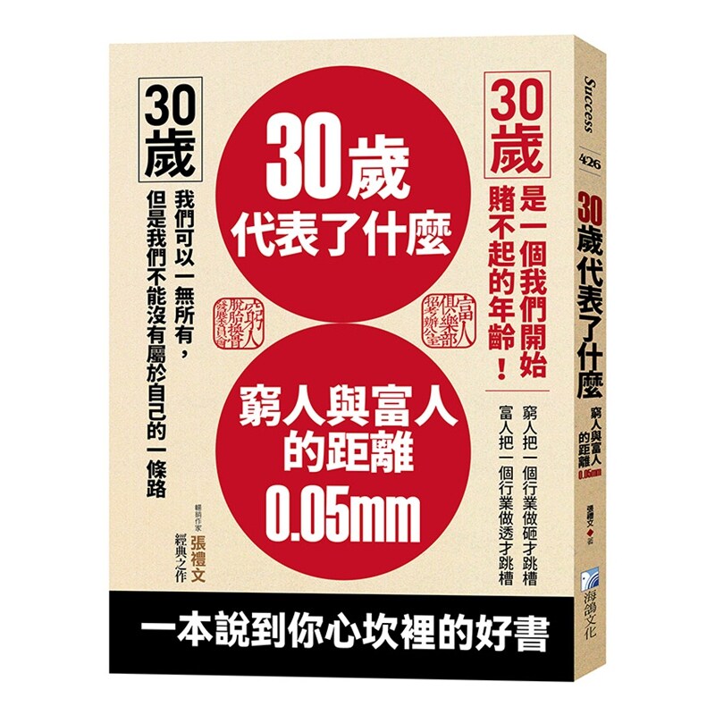 预售【外图台版】30岁代表了什么：穷人与富人的距离0.05mm / 张礼文 海鸽文化