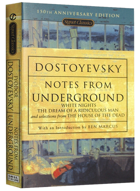 预售 英文原版 Notes From Underground地下室手记 陀思妥耶夫斯基中篇小说集历史哲学人道主义小说经典文学书籍