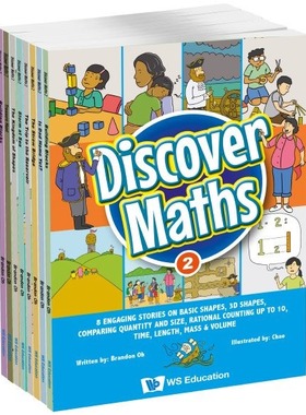 预售 英文原版 DISCOVER MATHS 2: 8 ENGAGING STORIES ON BASIC SHAPES, 3D SHAPES, COMPARING QUANTITY AND SIZE, RATIONAL