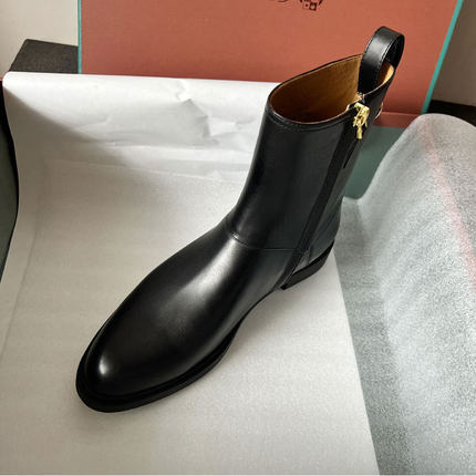 外贸原单出口LP真皮切尔西靴女英伦风短靴子百搭马丁靴子骑士裸靴