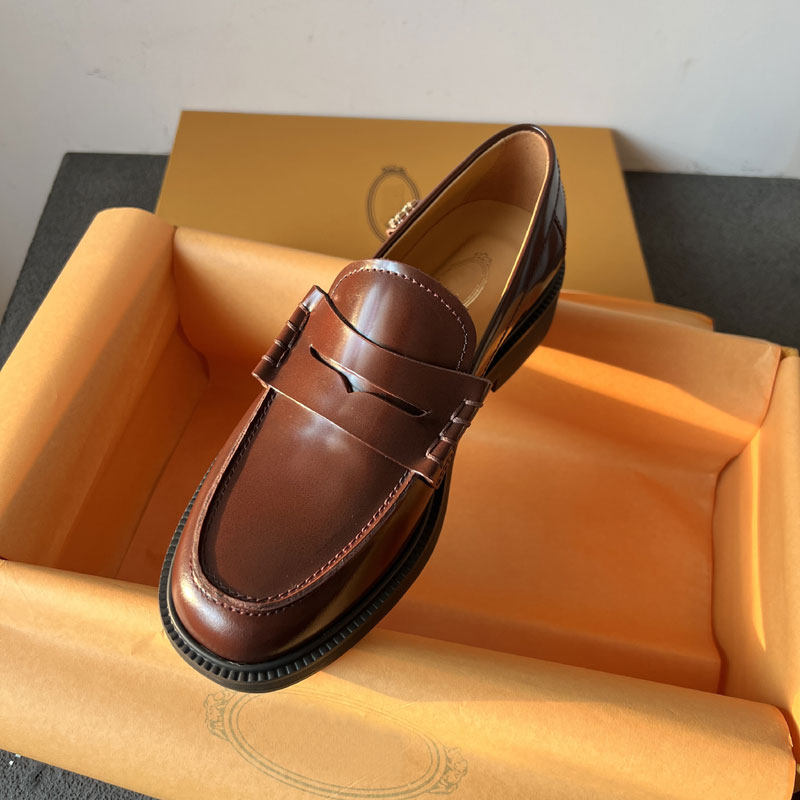 外贸原单出口英伦风圆头乐福鞋女士一脚蹬商务通勤棕色皮鞋豆豆鞋,女鞋,乐福鞋（豆豆鞋）,淘宝优惠券,粉丝福利购,淘宝优惠卷