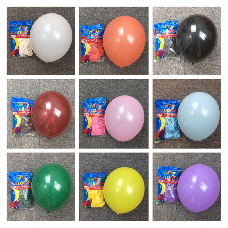 加厚生日派对哑光100只乳胶气球