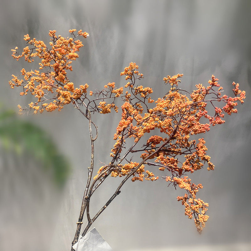 仿真植物小米果插花配材米兰发财果家居婚庆客厅室内装饰单束果子