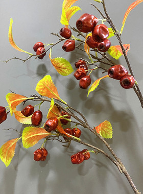塑料插花造景仿真红枣枝