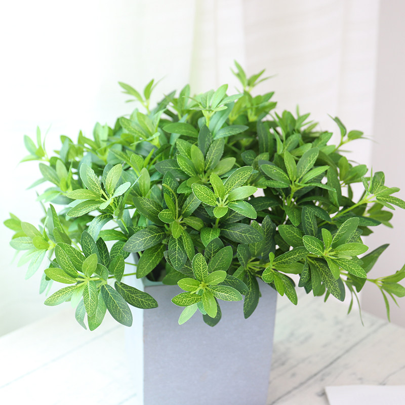 逼真仿真绿色杜鹃叶 叶子辣椒叶小毛杜鹃叶子插花配材 植物墙装饰