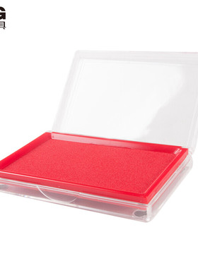 晨光(M&G)文具138*88mm透明外壳方形快干印台印泥 财务专用 办公用品 红色单个装AYZ97513
