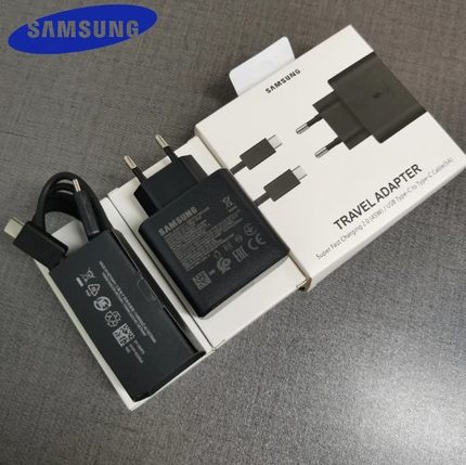 三星45W欧规原装充电器5A双Type C快充线套装Note20U S20Plus