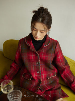 番塔塔毛呢小香外套短裙