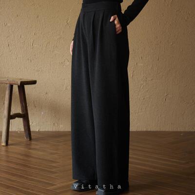 Vitatha松紧腰抽绳休闲裤